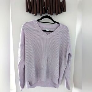 Simon's Twik Women's V-neck Lilac knit sweater